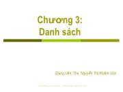 Chương 3: Danh sách