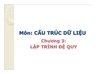 Chương 3: Lập trình đệ quy