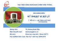 Chương 3 – Lập trình hợp ngữ với 8086/8088