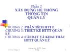 Chương 3 Thiết kế hệ thống thông tin quản lý