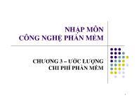 Chương 3 – Ước lượng chi phí phần mềm