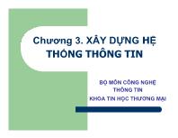 Chương 3. Xây dựng hệ thống thông tin