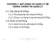 Chương 3: Xây dựng và quản lý hệ thống thông tin quản lý