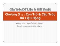 Chương 3(1) : Con trỏ & cấu trúc dữ liệu động