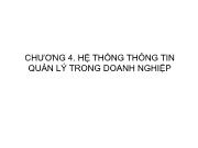 Chương 4. Hệ thống thông tin quản lý trong doanh nghiệp