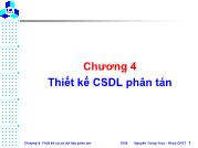 Chương 4 Thiết kế CSDL phân tán