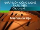 Chương 4: Thiết kế dữ liệu