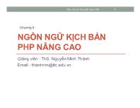 Chương 5 Ngôn ngữ kịch bản PHP nâng cao