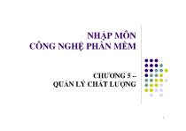 Chương 5 – Quản lý chất lượng