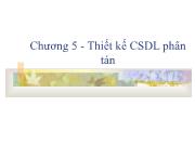 Chương 5 - Thiết kế CSDL phân tán