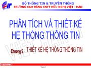 Chương 5: Thiết kế hệ thống thông tin