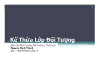 Chương 6 Kế thừa lớp đối tượng