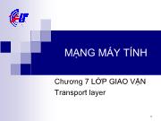 Chương 7 Lớp giao vận Transport Layer