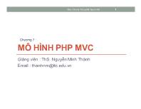 Chương 7 Mô hình PHP MVC