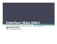 Chương 8 Interface (giao diện)