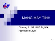 Chương 8 Lớp ứng dụng Application Layer