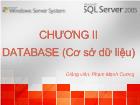 Chương II Database (cơ sở dữ liệu)