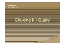 Chương III: Query