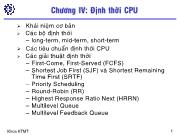 Chương IV: Định thời CPU
