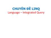 Chuyên đề LINQ Language – Integrated Query