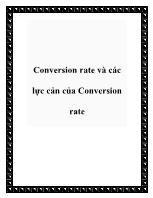 Conversion rate và các lực cản của Conversion rate