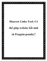 Disavow Links Tool: Có thể giúp website hồi sinh từ Penguin penalty?