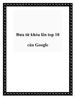 Đưa từ khóa lên top 10 của Google