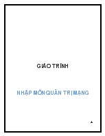 Giáo trình Nhập môn quản trị mạng