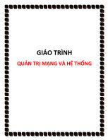 Giáo trình Quản trị mạng và hệ thống