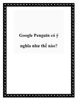 Google Penguin có ý nghĩa như thế nào?