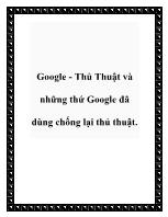 Google - Thủ Thuật và những thứ Google đã dùng chống lại thủ thuật