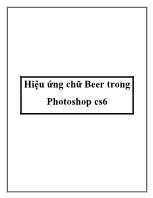 Hiệu ứng chữ Beer trong Photoshop cs6