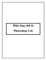 Hiệu ứng chữ lá Photoshop Cs6