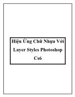 Hiệu ứng chữ nhựa với layer styles Photoshop CS6