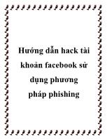 Hướng dẫn hack tài khoản facebook sử dụng phương pháp phishing