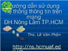 Hướng dẫn sử dụng hệ thống thông tin trên mạng