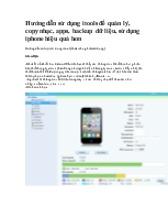 Hướng dẫn sử dụng itools để quản lý, copy nhạc, apps, backup dữ liệu, sử dụng iphone hiệu quả hơn