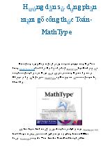 Hướng dẫn sử dụng phần mềm gõ công thức Toán -MathType