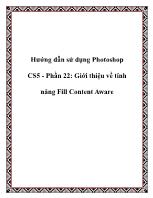 Hướng dẫn sử dụng Photoshop CS5 - Phần 22: Giới thiệu về tính năng Fill Content Aware