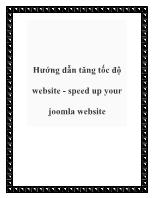 Hướng dẫn tăng tốc độ website - Speed up your joomla website