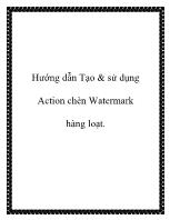 Hướng dẫn Tạo & sử dụng Action chèn Watermark hàng loạt