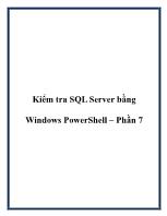 Kiểm tra SQL Server bằng Windows PowerShell – Phần 7