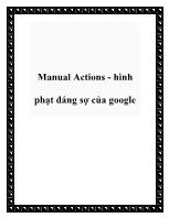 Manual Actions - Hình phạt đáng sợ của google