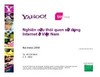 Nghiên cứu thói quen sử dụng Internet ở Việt Nam