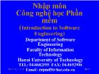Nhập môn Công nghệ học phần mềm (introduction to software engineering)