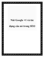 Nút Google +1 và tác dụng của nó trong SEO