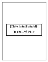 Phân biệt HTML và PHP
