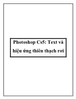 Photoshop Cs5: Text và hiệu ứng thiên thạch rơi