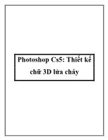 Photoshop Cs5: Thiết kế chữ 3D lửa cháy