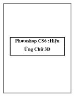 Photoshop CS6: hiệu ứng chữ 3D